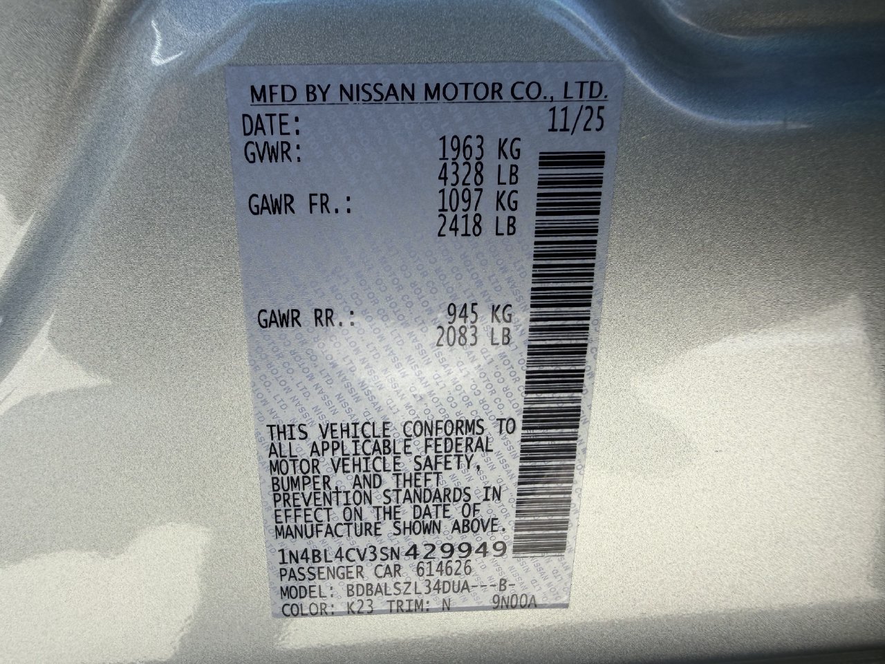 Used 2025 Nissan Altima 2.5 SR FWD image 27