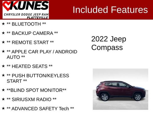 Used 2022 Jeep Compass Latitude w/ Convenience Group image 2