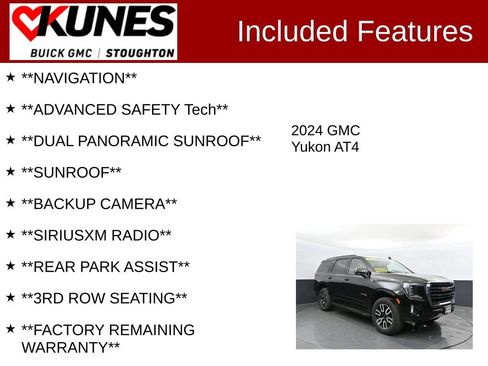 Used 2024 GMC Yukon AT4 w/ Technology Package AWD/4WD image 2