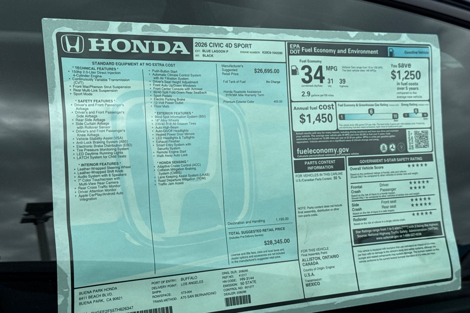 Used 2026 Honda Civic Sport image 31