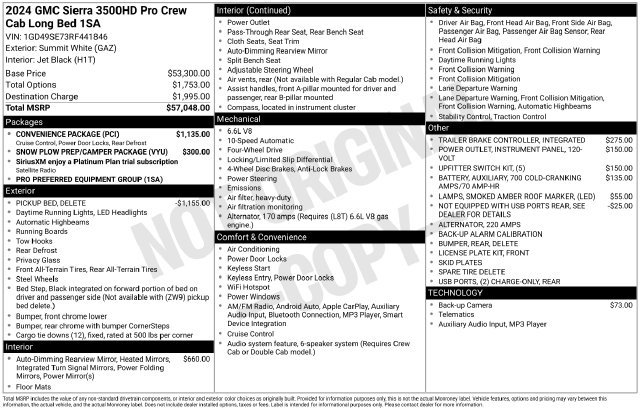 Used 2024 GMC Sierra 3500 Pro w/ Convenience Package AWD/4WD image 33