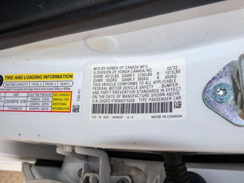 Used 2022 Honda Civic Touring image 32