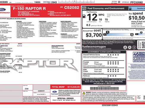 Used 2023 Ford F150 Raptor w/ Equipment Group 802A Raptor R AWD/4WD image 24
