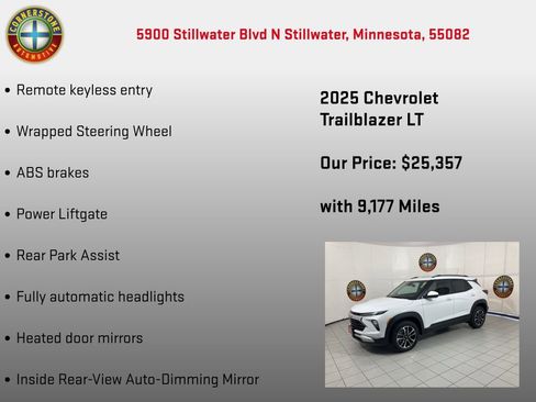 Used 2025 Chevrolet TrailBlazer LT w/ Convenience Package AWD/4WD image 25