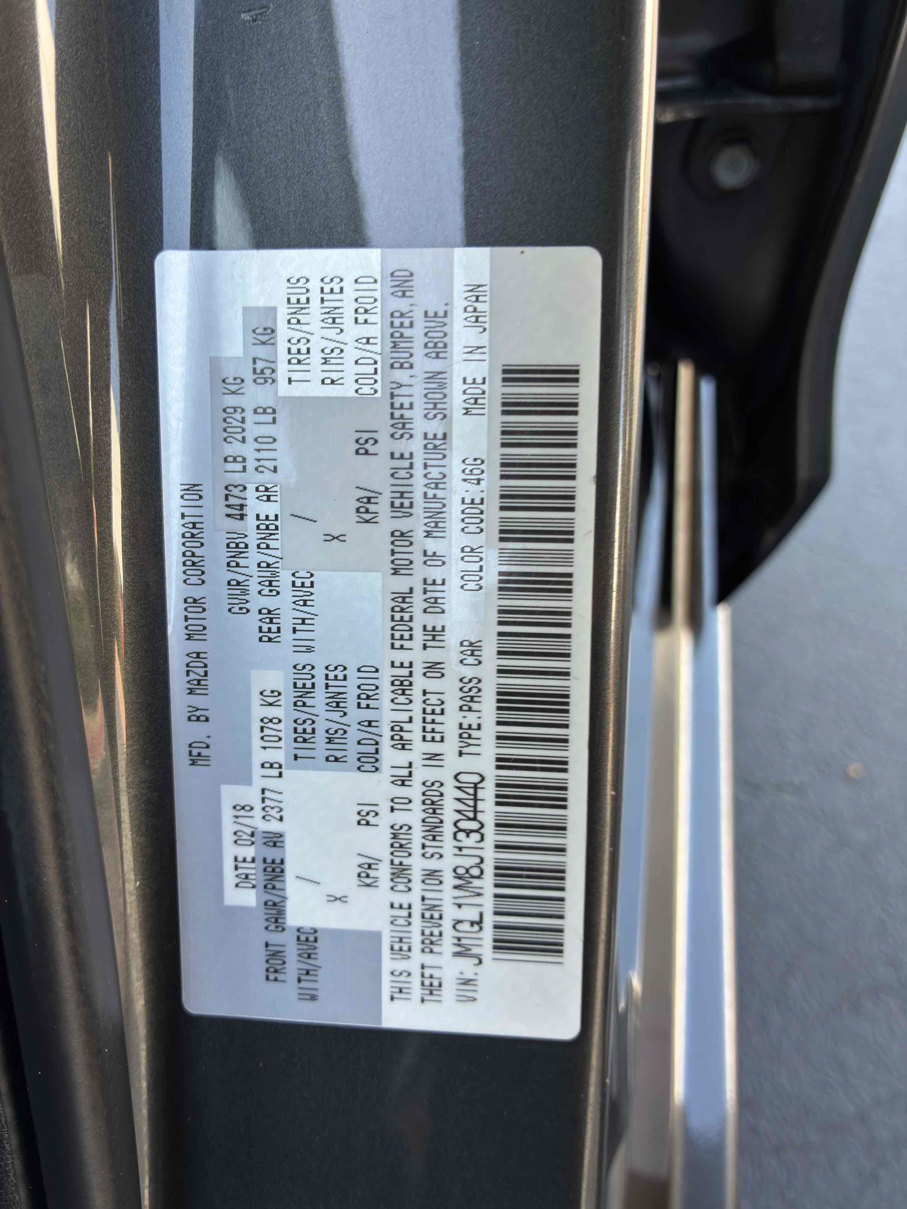 Used 2018 MAZDA MAZDA6 Touring FWD image 62