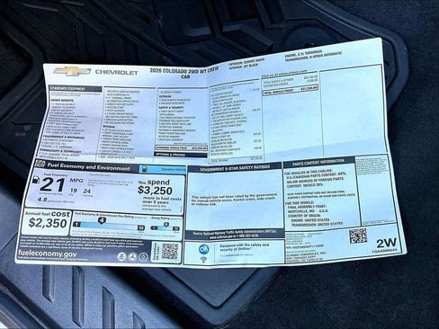 New 2026 Chevrolet Colorado W/T w/ WT Custom Package image 13