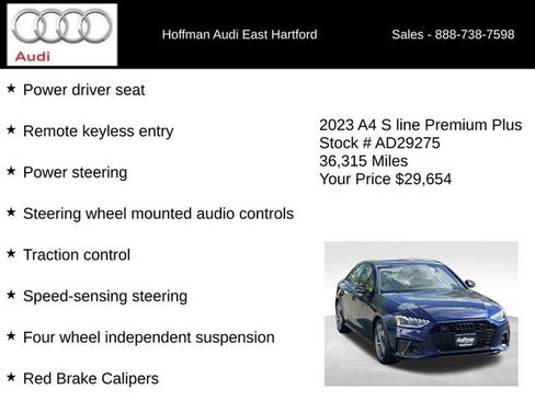 Used 2023 Audi A4 2.0T Premium Plus w/ Premium Plus Package AWD/4WD image 24