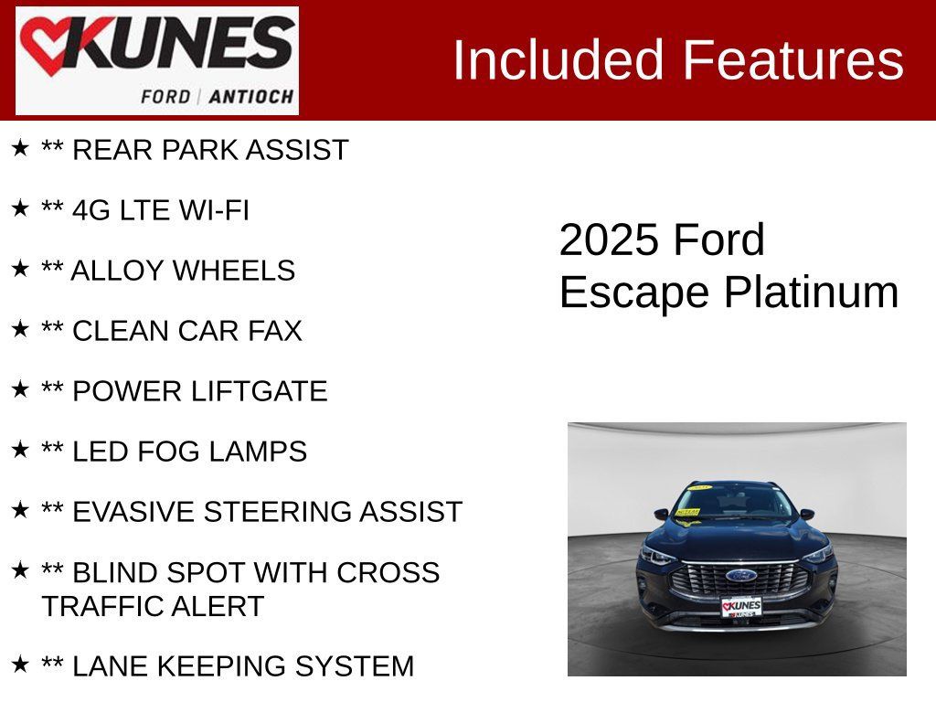 Certified 2025 Ford Escape Platinum AWD/4WD image 4