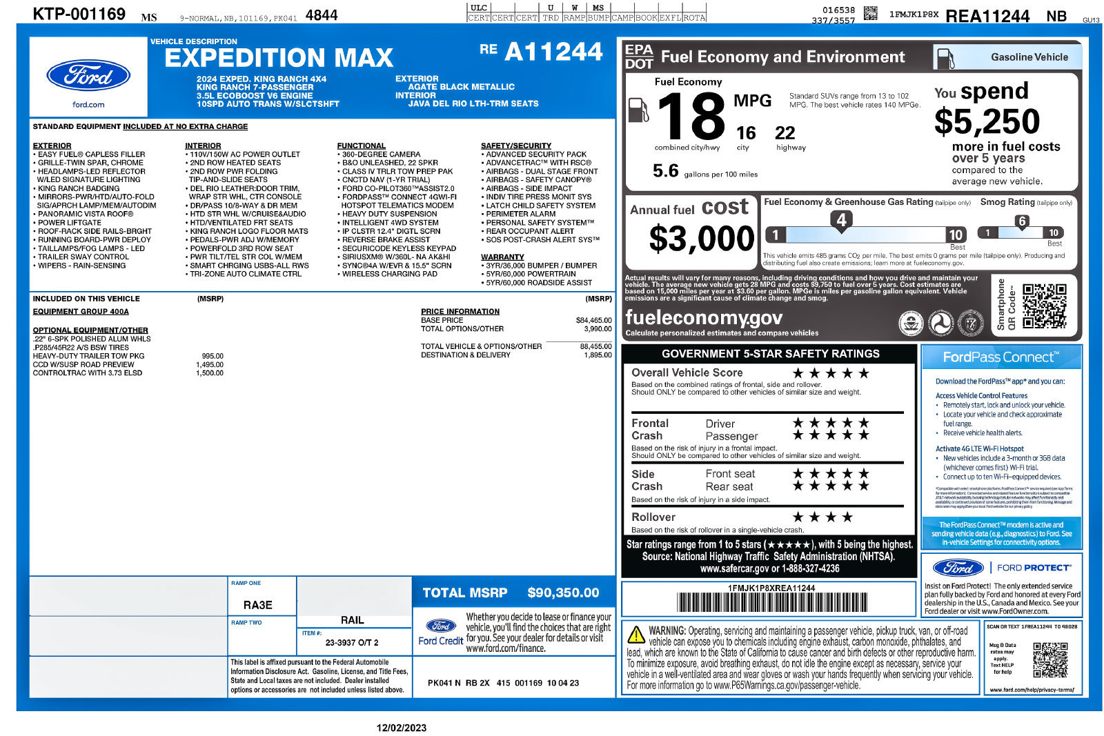 Used 2024 Ford Expedition Max King Ranch AWD/4WD image 3