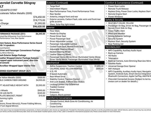 Used 2023 Chevrolet Corvette Stingray Premium Cpe w/ Z51 Performance Package RWD image 32