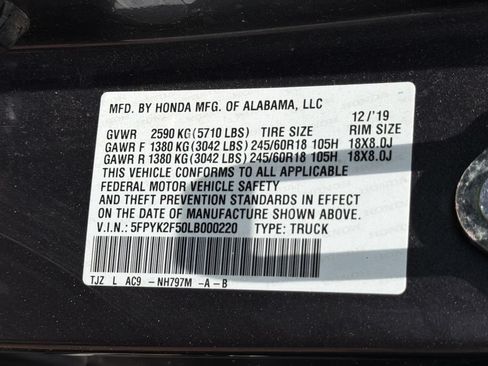 Used 2020 Honda Ridgeline RTL image 31