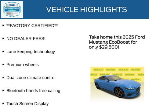 Used 2025 Ford Mustang Coupe RWD image 12