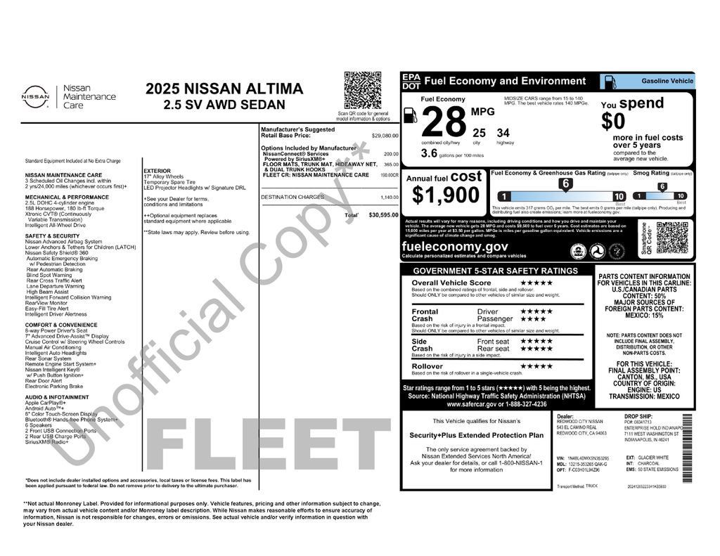 Used 2025 Nissan Altima 2.5 SV AWD/4WD image 15