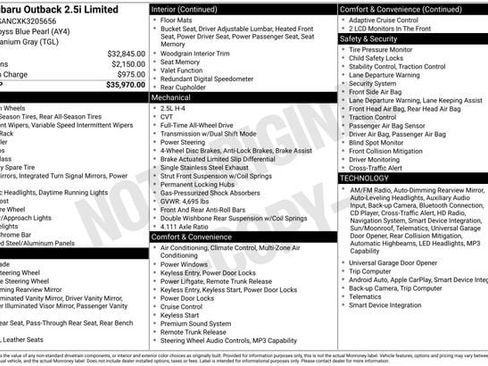 Used 2019 Subaru Outback 2.5i Limited image 4