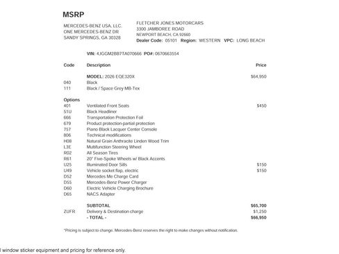 Used 2026 Mercedes-Benz EQE 320+ SUV image 2