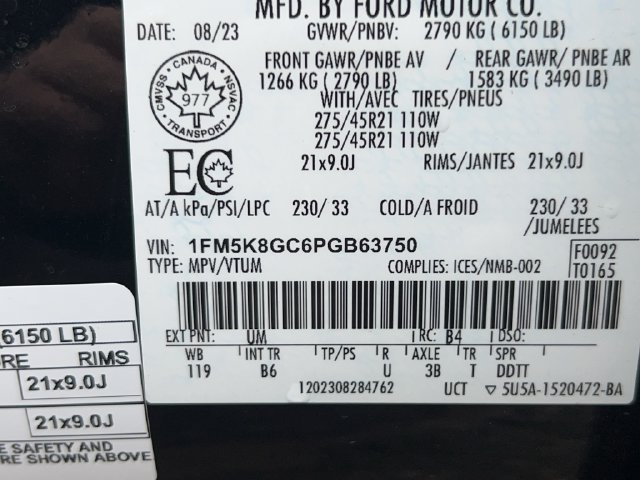Used 2023 Ford Explorer ST w/ Technology Package AWD/4WD image 32