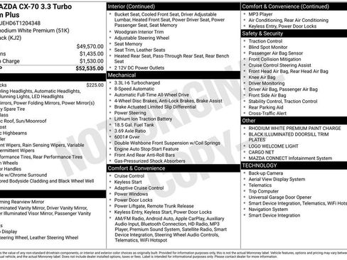 New 2026 MAZDA CX-70 3.3 Turbo w/ Premium Plus Pkg image 6