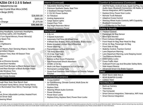 Used 2023 MAZDA CX-5 AWD 2.5 S w/ Select Package image 3