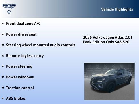 New 2025 Volkswagen Atlas Peak Edition SE image 7