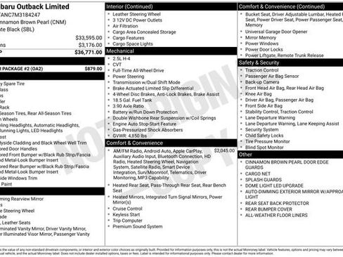 Used 2021 Subaru Outback Limited w/ Popular Package #2 image 30