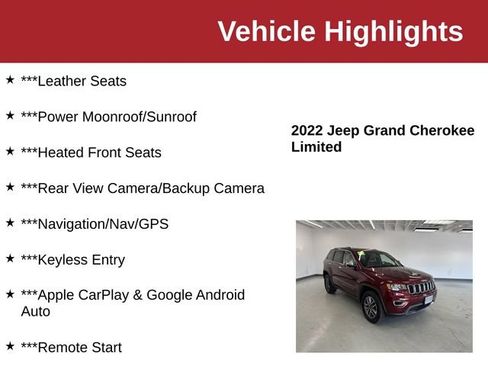 Used 2022 Jeep Grand Cherokee Limited AWD/4WD image 10