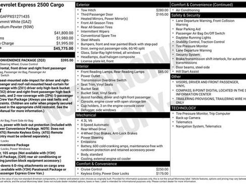 New 2025 Chevrolet Express 2500 w/ Driver Convenience Package RWD image 25