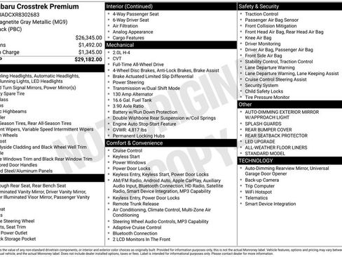 Used 2024 Subaru Crosstrek 2.0i Premium image 8