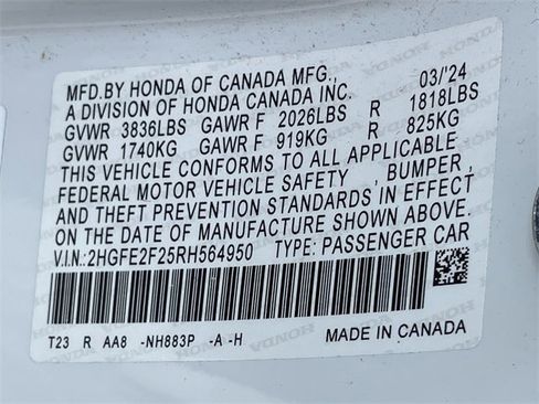 Certified 2024 Honda Civic LX image 28