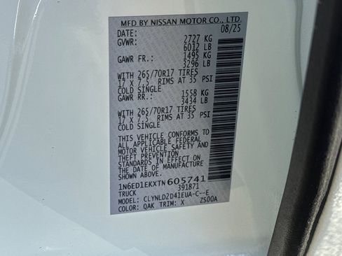 New 2026 Nissan Frontier PRO-4X w/ Pro-4x Convenience Package image 23