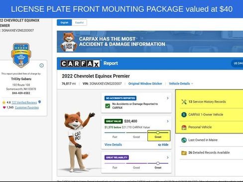 Used 2022 Chevrolet Equinox Premier AWD/4WD image 12