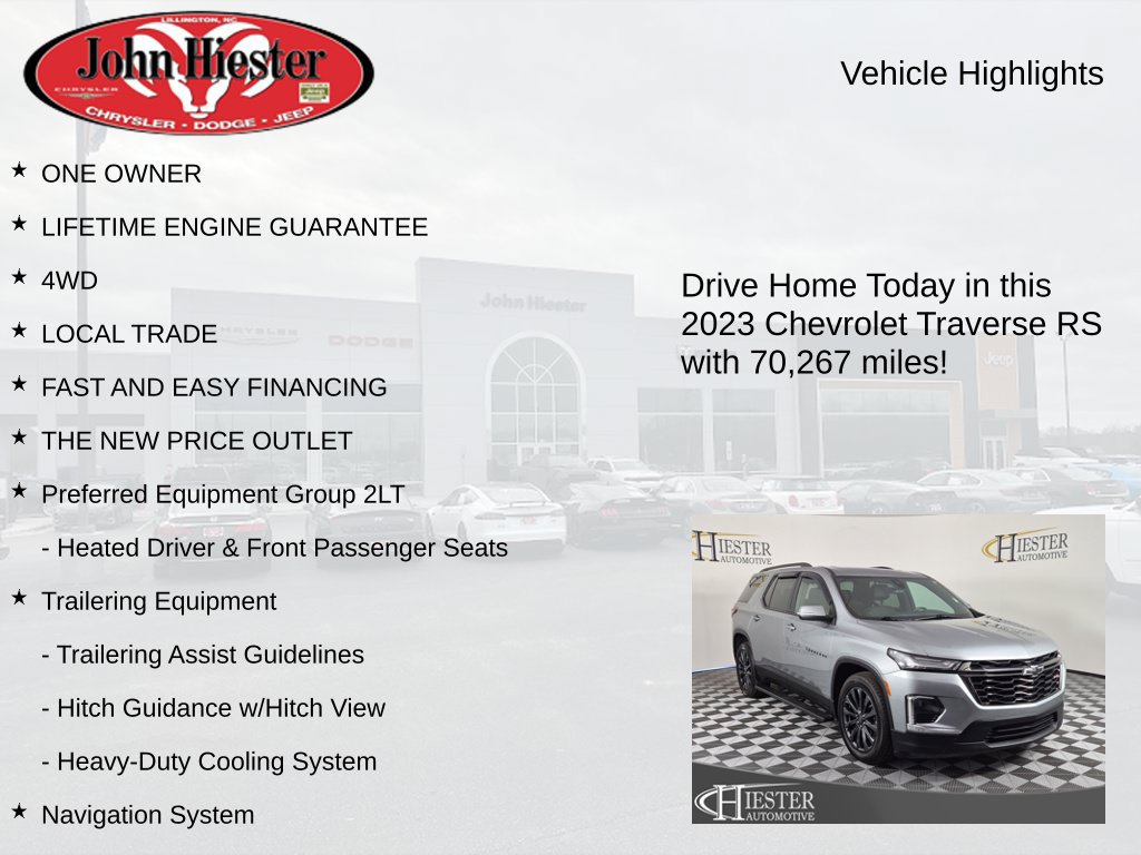 Used 2023 Chevrolet Traverse RS AWD/4WD image 5