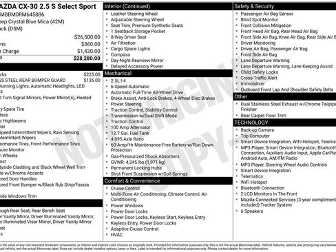 Used 2024 MAZDA CX-30 AWD 2.5 S w/ Select Sport Pkg image 25