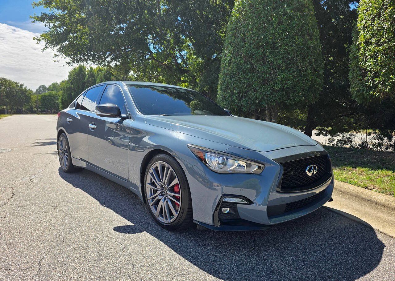 Used 2022 INFINITI Q50 Red Sport 400 w/ Carbon Fiber Package RWD image 7