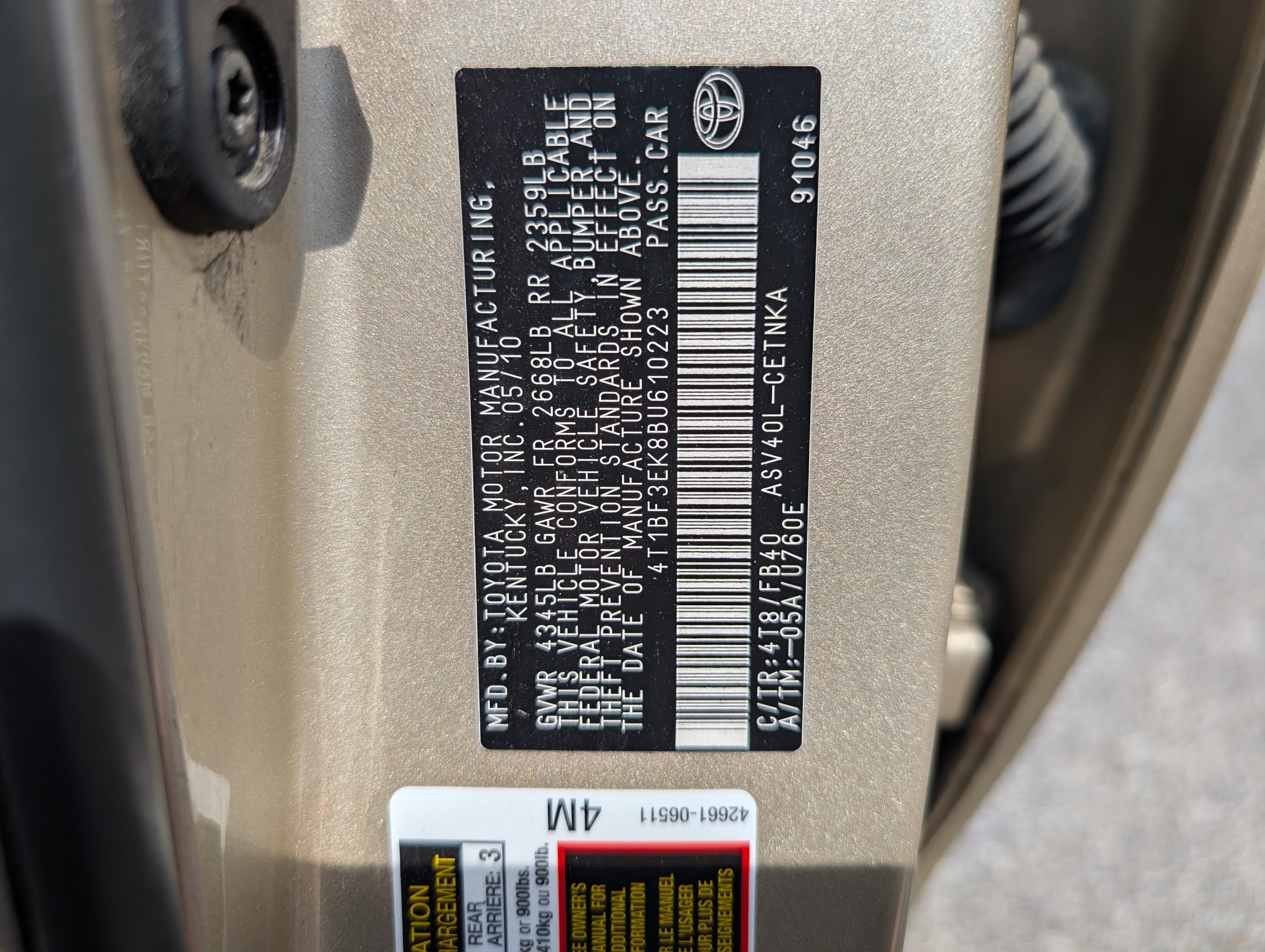 Used 2011 Toyota Camry LE w/ LE Extra-Value Pkg FWD image 16