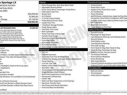 Used 2020 Kia Sportage LX w/ LX Popular Package AWD/4WD image 25