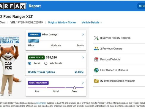 Used 2022 Ford Ranger XLT w/ Tremor Off-Road Package AWD/4WD image 39