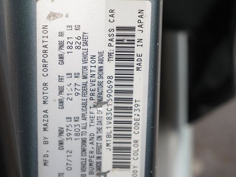 Used 2012 MAZDA MAZDA3 i Touring FWD image 24