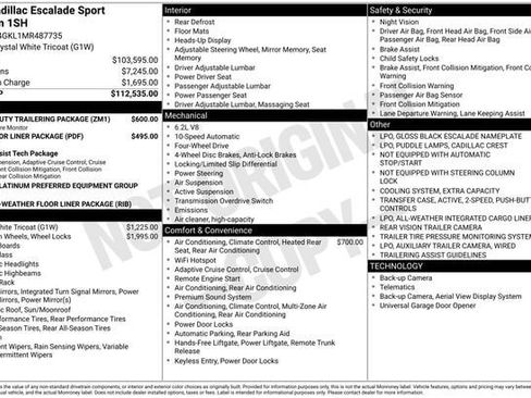 Used 2021 Cadillac Escalade Sport Platinum w/ Heavy-Duty Trailer Package image 32