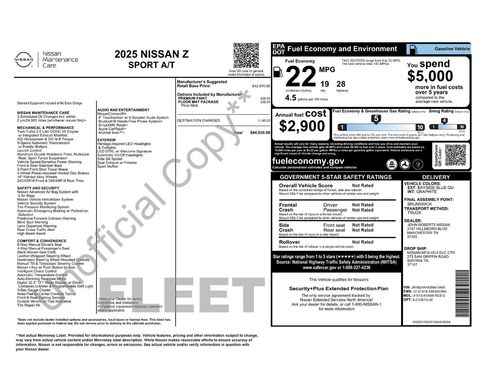 Certified 2025 Nissan Z Sport w/ Floor Mat Package image 33