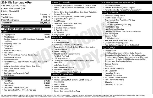 Certified 2024 Kia Sportage X-Pro AWD/4WD image 11