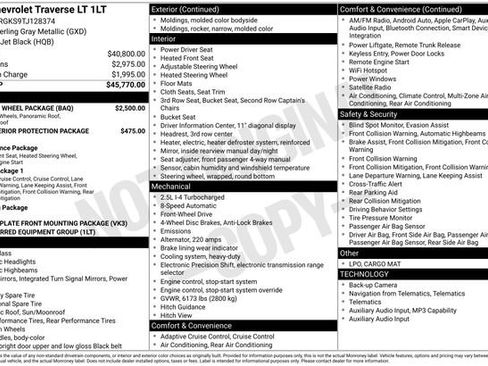 Certified 2026 Chevrolet Traverse LT w/ Sun and Wheel Package FWD image 5
