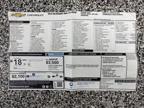 Used 2019 Chevrolet Silverado 1500 LTZ w/ LTZ Plus Package image 36