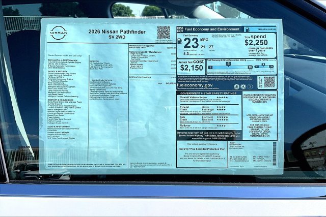 New 2026 Nissan Pathfinder SV w/ Cargo Package FWD image 12