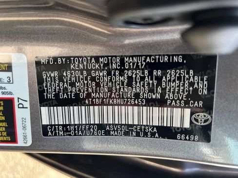 Used 2017 Toyota Camry SE FWD image 17
