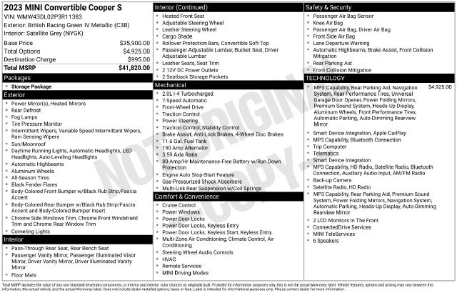 Used 2023 MINI Cooper S FWD image 19