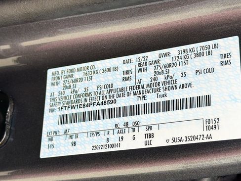 Certified 2023 Ford F150 Platinum w/ Equipment Group 701A High AWD/4WD image 39