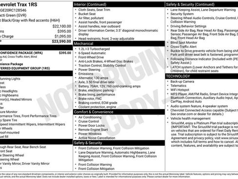Used 2024 Chevrolet Trax RS w/ Driver Confidence Package FWD image 32