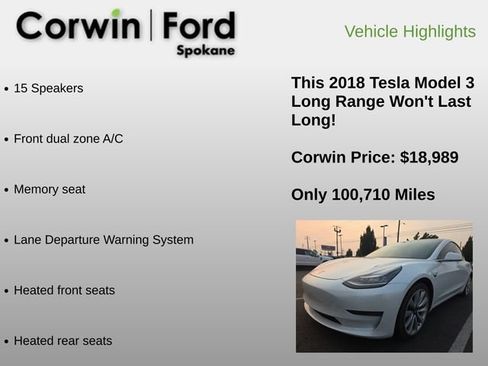 Used 2018 Tesla Model 3 Long Range RWD image 6