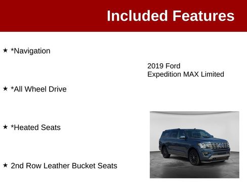 Used 2019 Ford Expedition Max Limited w/ Equipment Group 301A AWD/4WD image 3