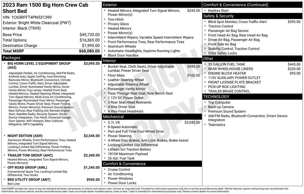Used 2023 RAM 1500 Big Horn AWD/4WD image 37